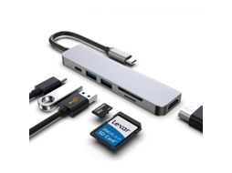 Hub Usb-c, Base De Expansão 6 Em 1, Adaptador Usb-c Para Hdmi