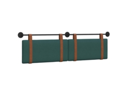 Conjunto 1 Cabeceira Suspensa Vidaxl Verde Couro Sintético (190 X 55 X 5 Cm)
