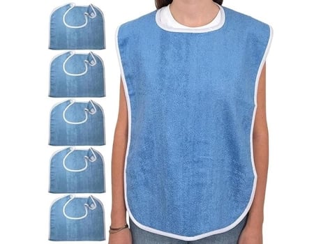 Bavetes Adultas Para Comer - 5 Bavetes Para Adultos | Bavete Adulto Lavável, Protetores De Roupas Em Tecido De Pano, Reutilizável