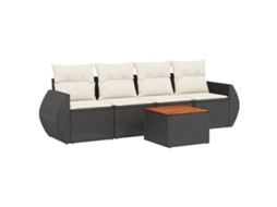 Garden Sofa Set, Garden Sofa Sets Vidaxl Preto Rattan / Vime (n/a)