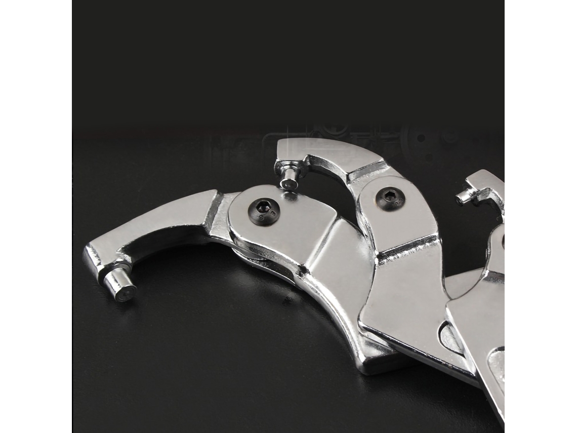 Chave De Gancho Ajustável Em Forma De C Com Cabeça Móvel 115-170mm Ferramenta Multifuncional