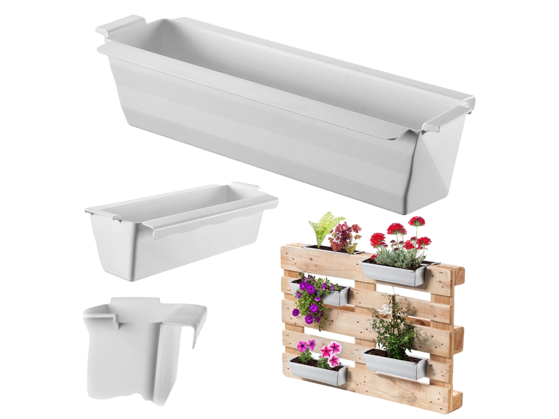 Vaso De Flores, Resistente Às Intempéries, Design Leve, Branco
