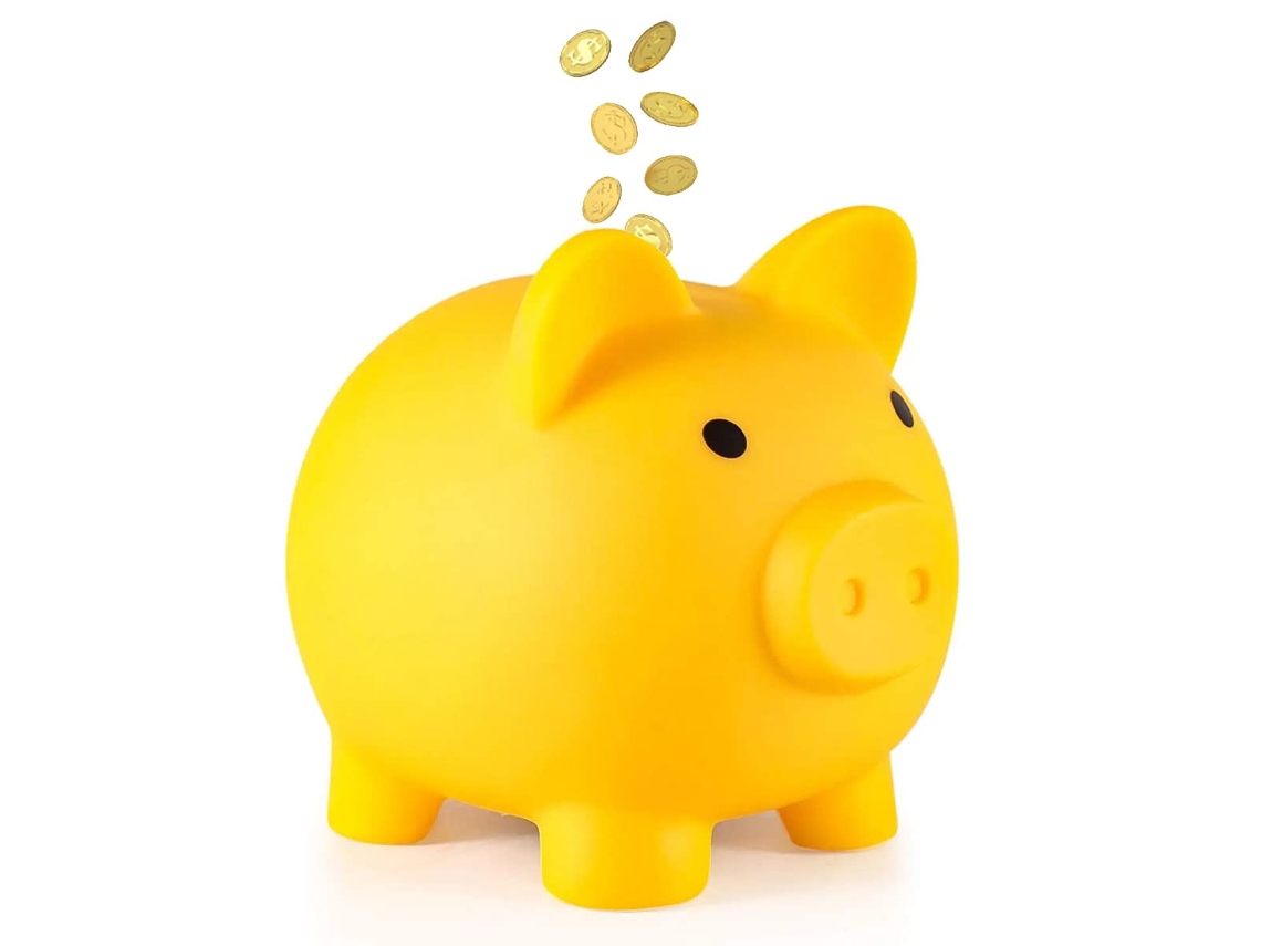 Cofrinho Em Forma De Porquinho, Fofo, Caixa Para Moedas, Decoração Cofrinho, Presente Divertido Crianças E Adultos Aquaforge (amarelo)