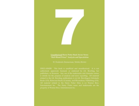 Livro Unauthorized Harry Potter and the Deathly Hallows News Half-Blood Prince Analysis de W Frederick Zimmerman (Inglês)