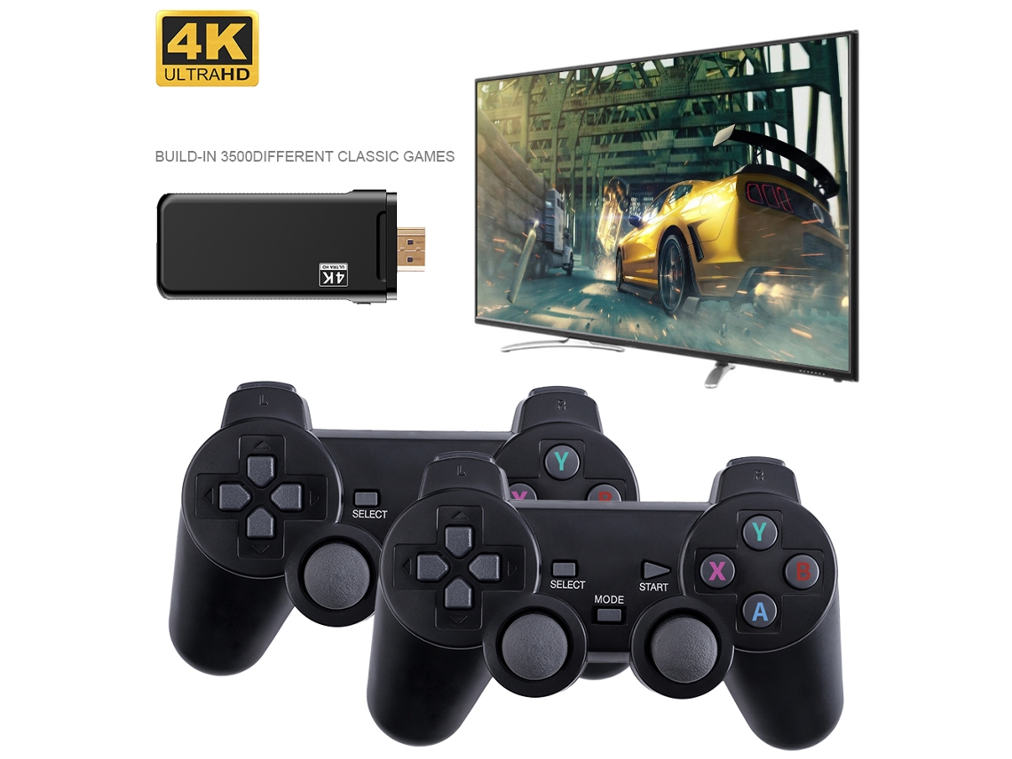 Console De Jogos Sem Fio U8‑2 Com Controle Sem Fio Para Tv Em Hd Para Dois Jogadores