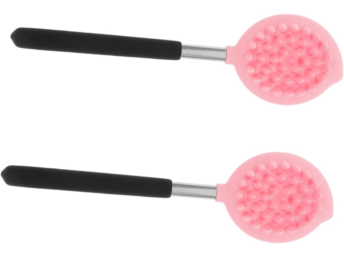 Lurelia Kit De 2 Escovas De Silicone Para Banho De Cuidado Corporal, Cabo Longo, Cerdas Macias E Pega Ergonómica, Uso Diário Prático