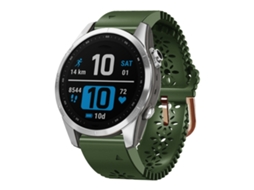 Bracelete Para Garmin Fenix 7s Pro (42mm) - Silicone - Renda Respirável (20mm) Verde Exército