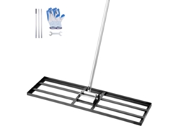 Ancinho nivelador de gramado Vevor com cabo, placa de piso de 254 x 914 mm