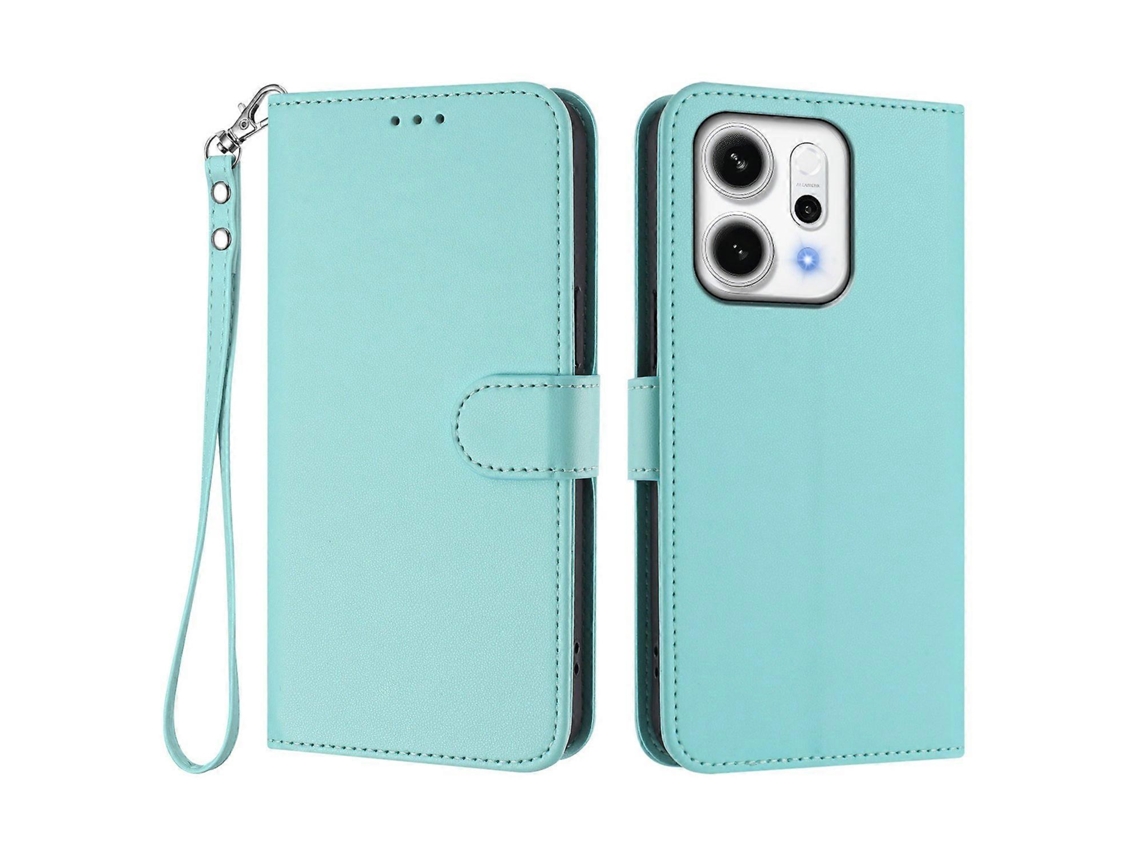 Capa De Couro Com Suporte E Alça De Pulso Para Oppo Reno14 5g (global)
