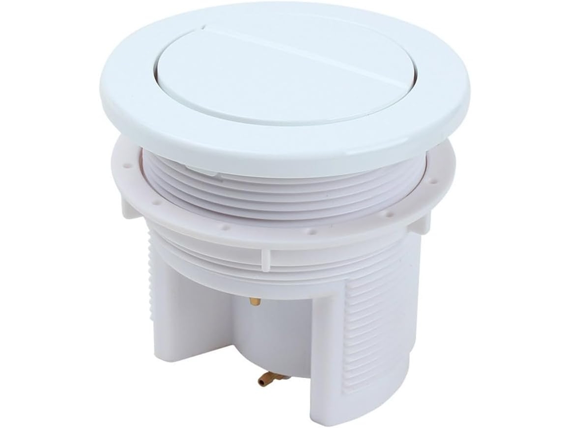 Botão Pneumático Duplo Para Descarga De Vaso Sanitário - Cromado - Redondo - Sistema
