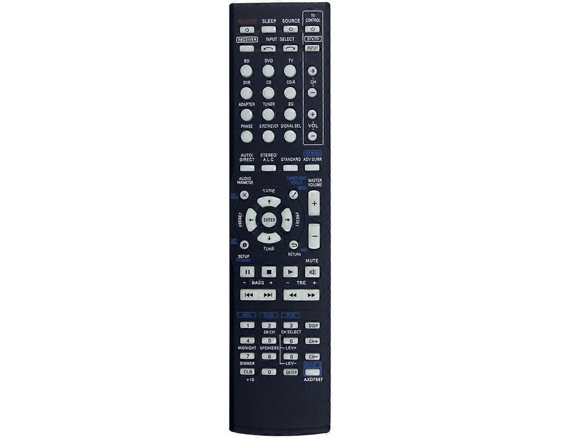 Controle Remoto Axd7587 De Substituição Para Receptor Av/a/v Pioneer Vsx-d814-k, Axd7527, Vsx-1027-k, Vsx-821, Sc-63 E Sc-1222-k.