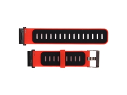 Pulseira Silicone Bicolor 22mm Para Relógio Fenix 7 Vermelho Preto