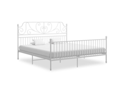 Vidaxl Estrutura De Cama Metal 200x200 Cm Branco