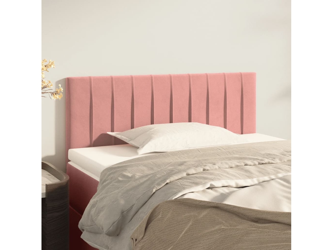 Vidaxl Cabeceira De Cama Veludo 90x5x78/88 Cm Rosa