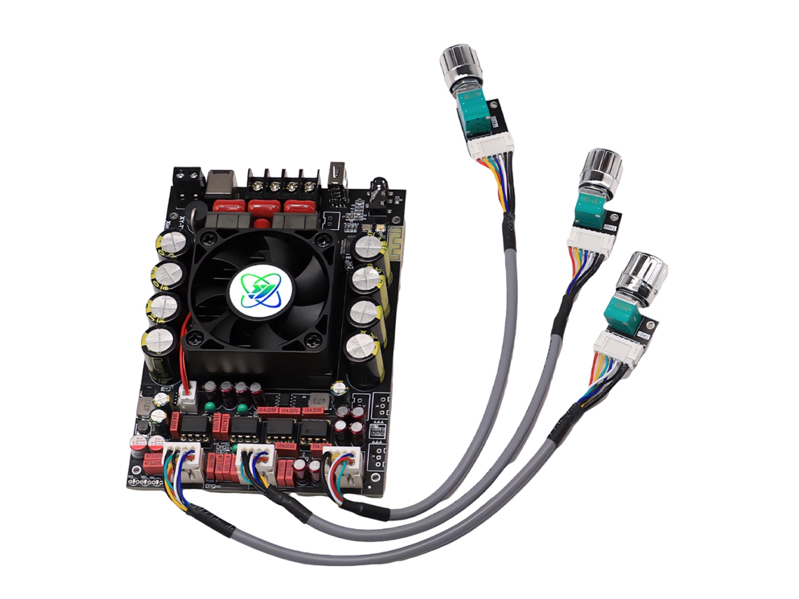 Amplificador De Áudio Sem Fio Bt 5.2 220w+220w, Módulo Portátil Para Alto-falantes E Subwoofer De Alta Potência