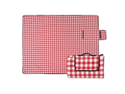 Tapete Piquenique Impermeável Exterior 200x200cm Parque Campismo Vermelho Panoona