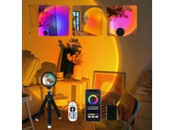Luminária Sunset, Luminária Noturna Led Sunset, Projetor Neon para Quarto BRILVIBERA