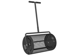 Espalhador Composto 75l 61x40cm Fertilizante Alça T Cesto Metal Preto