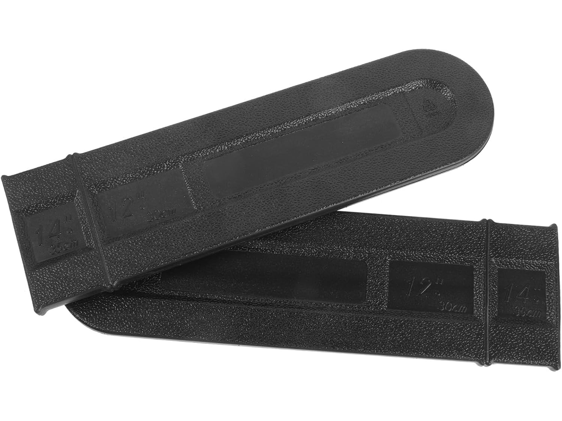 Kit de 2 Capas Protetoras de Plástico para Trilhos Guia de Motosserra. Capa Protetora Robusta e Prática na Cor Preta, CHABERLU