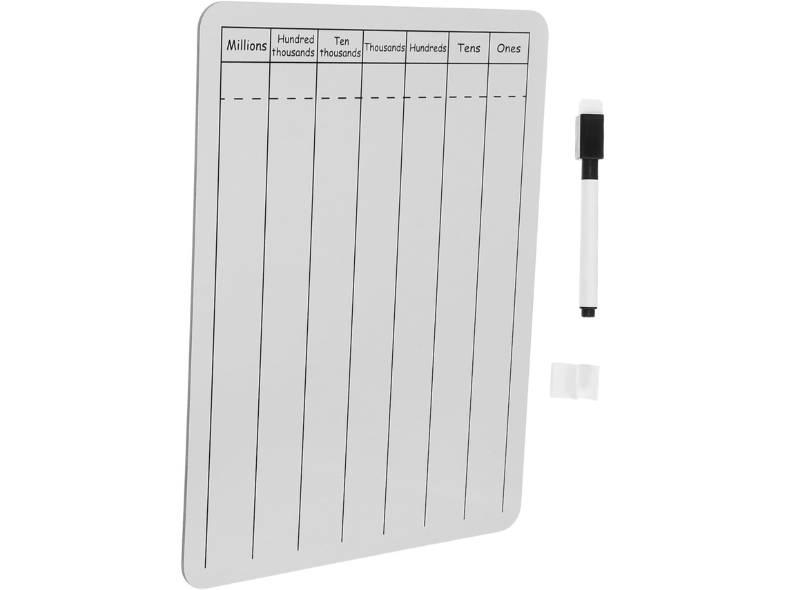 Quadro Branco Grosso De Dupla Face Com Impressão Quadriculada
