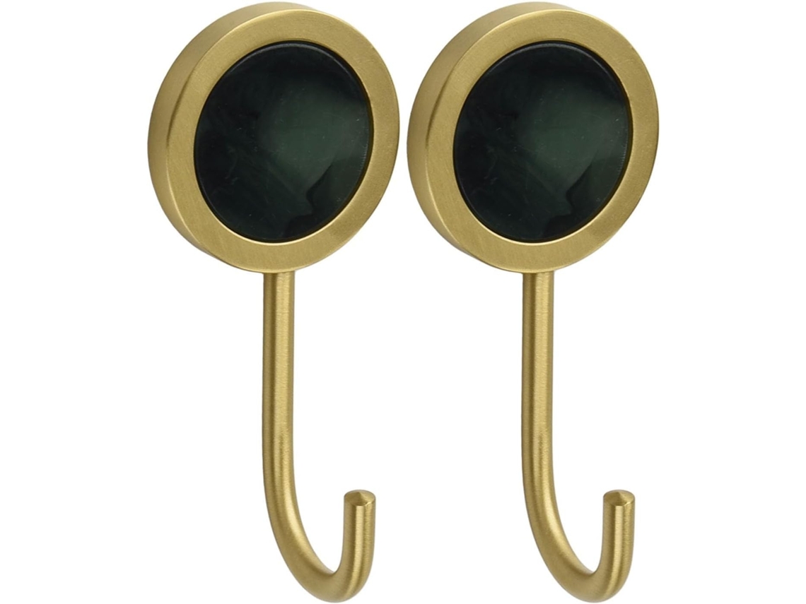 Cabide De Parede Decorativo Em Latão Maciço, Resistente, Com Acabamento Dourado, Ideal Para Banheiro, Hall De Entrada