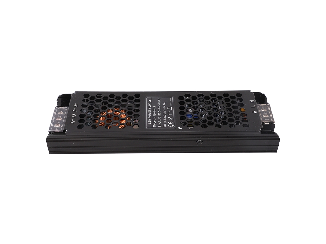 FONTE de Alimentação de Commutação YURU 400w para LED Long Strip com adaptador AC170‑260v Dc24v
