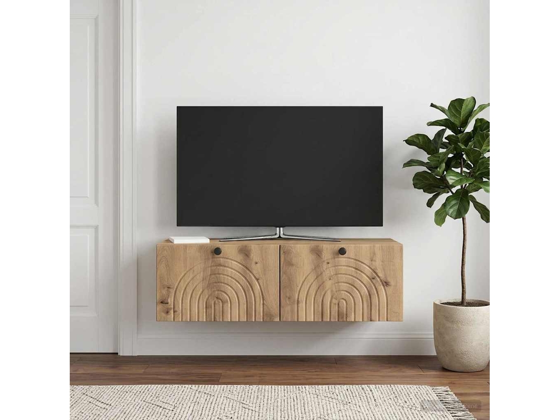 Vidaxl Gabinete De Tv De Parede 99 X 41 X 30 Cm Carvalho Arttisan
