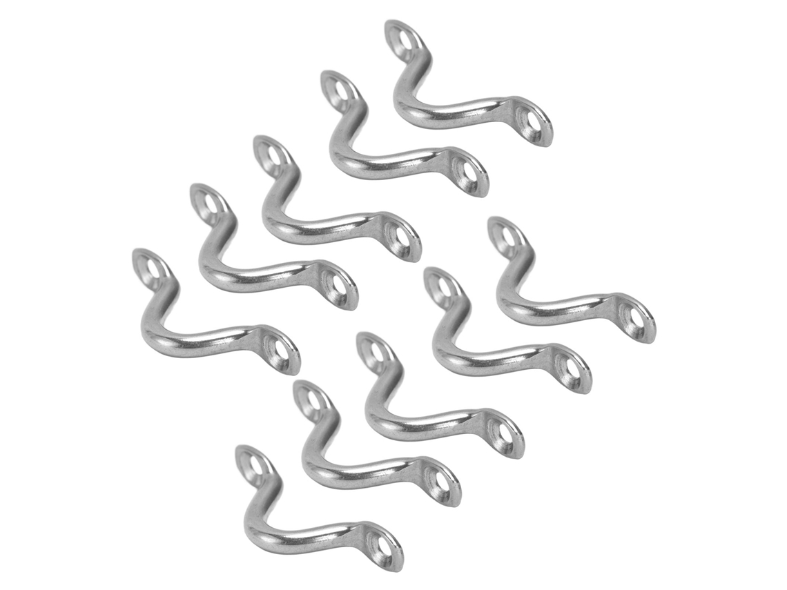 Laxiscreed Braçadeiras De Olho Em Aço Inoxidável Marine, 10 Peças Para Fixar Cordas De Diversas Espessuras