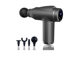 Pistola De Massagem Muscular Elétrica Portátil Com Visor Lcd, 32 Níveis Ajustáveis, Cinza Gertiz