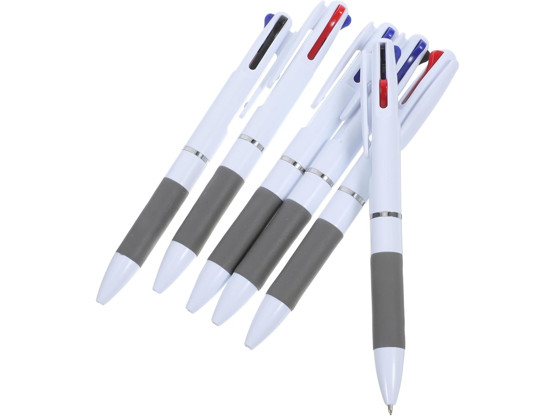 Conjunto De 6 Canetas Esferográficas Tehaux, Ergonômicas Com Botão