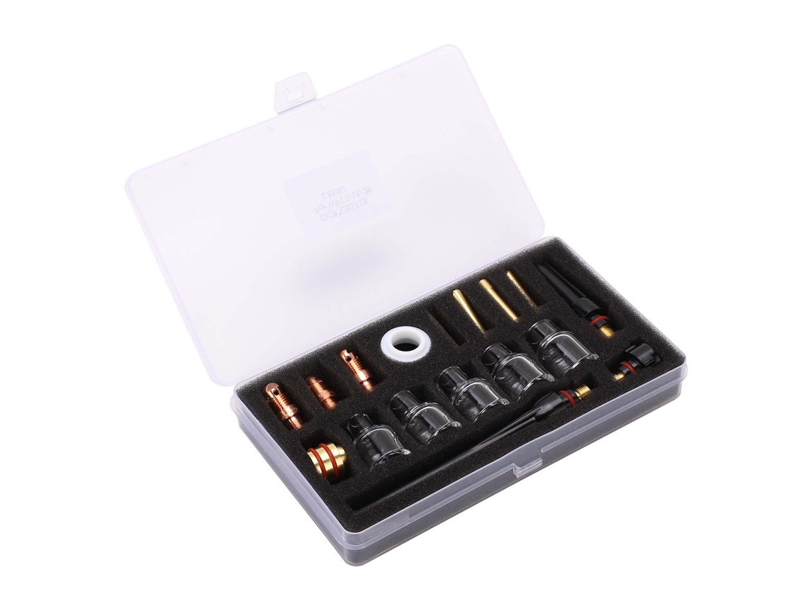 Kit De Acessórios Para Tocha De Solda: Copo De Vidro, Bicos E Consumíveis Para Pistola De Argônio Wp-17/18/26