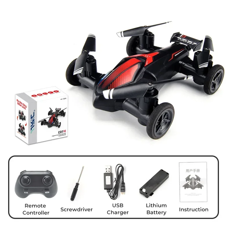 (vermelho) Mini Drone Terrestre E Aéreo Com Controle Remoto De Modo Duplo E Luz Led