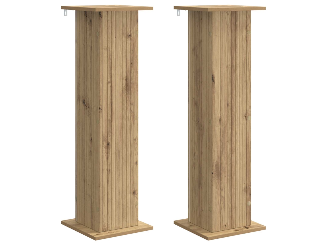 Conjunto 2 Suporte Moderno Para Plantas Vidaxl Castanho Derivados De Madeira (30,5 X 30 X 100,5 Cm)