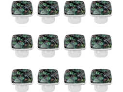 Puxadores Quadrados Para Gavetas De Cômoda, Puxadores Para Armários De Cozinha, 12 Peças, Flor De Cacto Verde, Puxadores