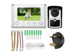 Campainha De Interfone De Vídeo Com Fio De 7 Polegadas (à Prova De Água, Equipada Com Câmera Infravermelha Ir)