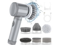 Conjunto de Escova Elétrica BRILVIBERA com 6 Cabeças para Limpeza de Banheiro