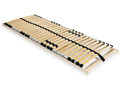 Estrado de Ripas VIDAXL com 28 ripas 7 zonas 90x200 cm (Compatível com Colchão: 195x90x9 cm)