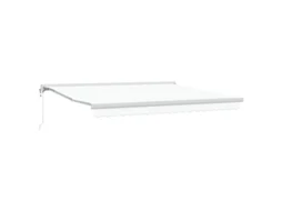 Conjunto 1 Toldo Retrátil Vidaxl Branco Poliéster (400 × 300 Cm)