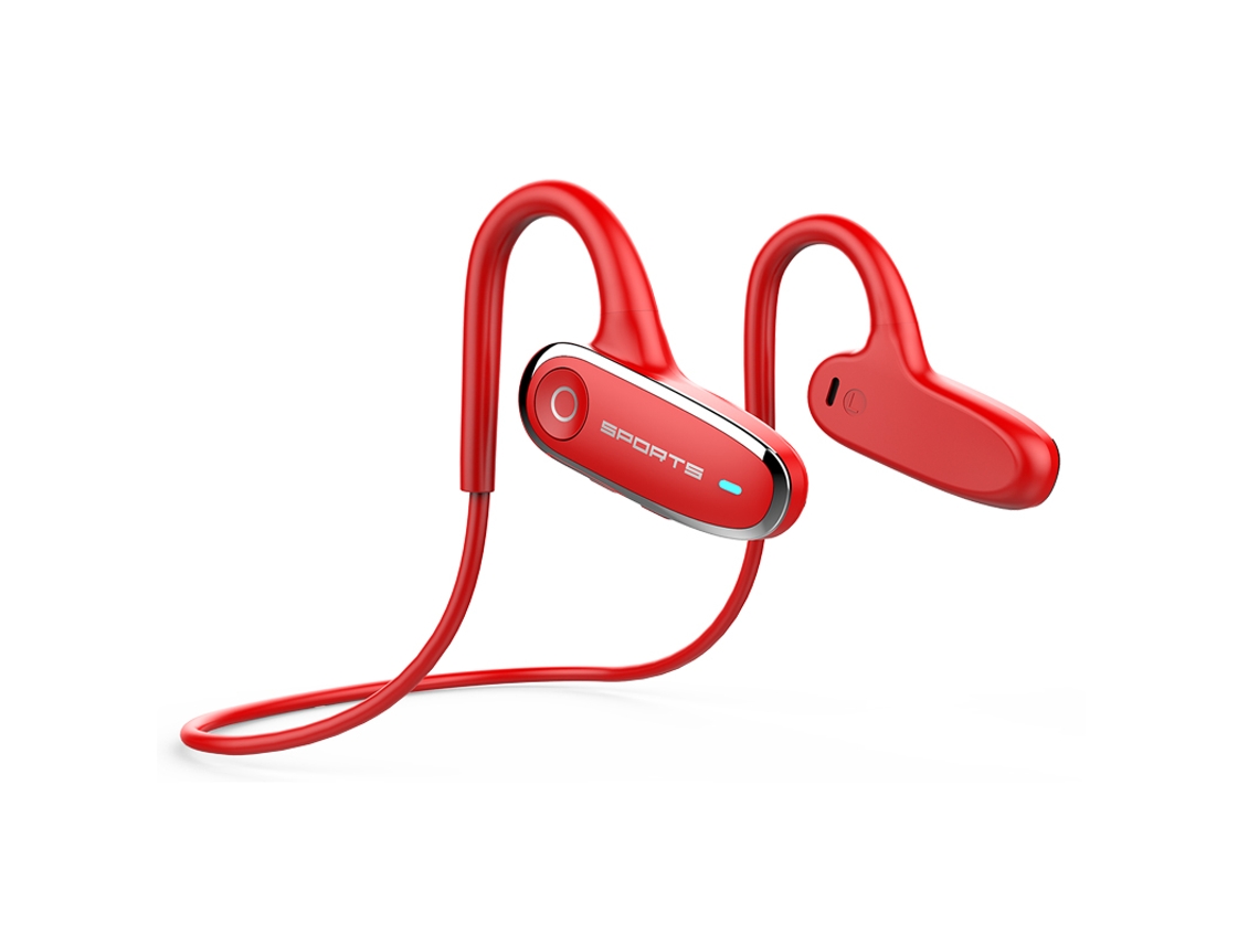 Auriculares Sem Fio Wireless Sports Noise YIZHOOD Bluetooth à Prova de Água Vermelho