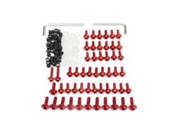 Kit Universal de Parafusos e Porcas para Carenagem de Motos para Yamaha Yzf R1, R6, R3 (2004 2008) Cor: Vermelho (158 Peças)