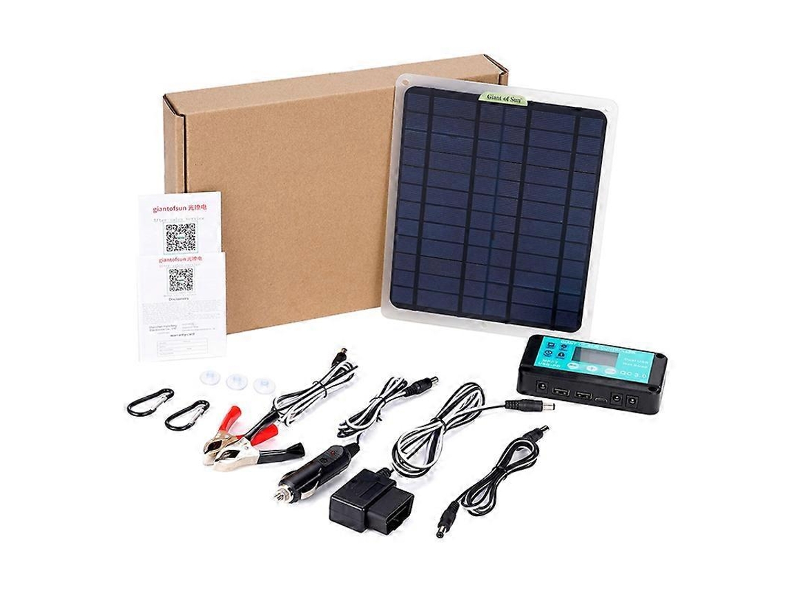 Painel Solar 20w com Controlador 12v 10a BRILVIBERA