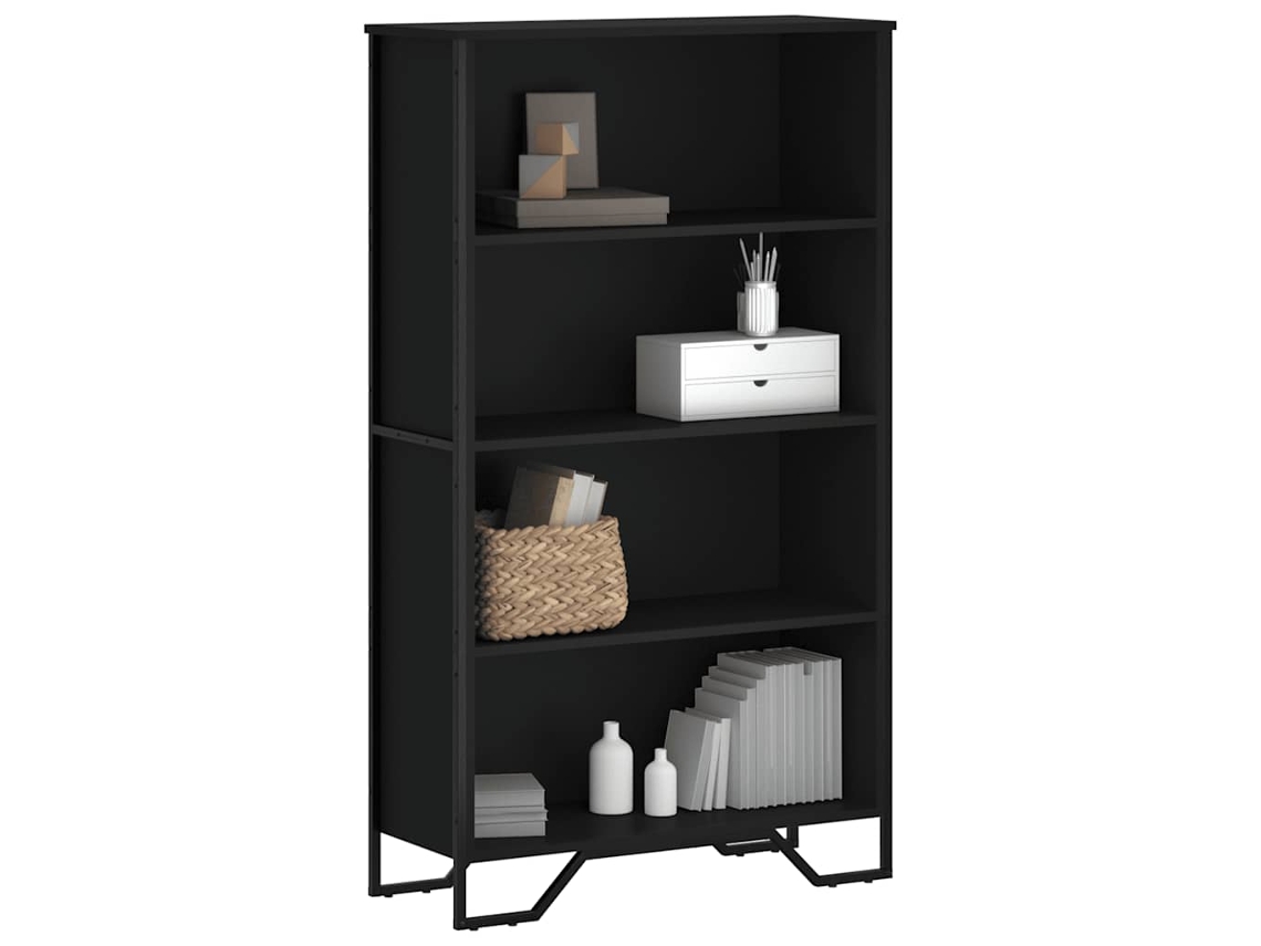 Vidaxl Estante 80x31x137,5 Cm Derivados De Madeira Preto