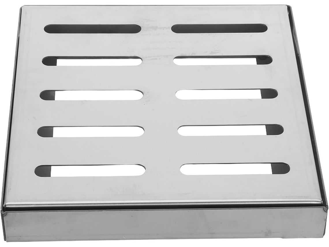 Grelha De Drenagem Aço Inoxidável Lioobo 30x30 Cm 12x12 Polegadas, Resistente E Anticorrosiva, Ideal Para Entradas De