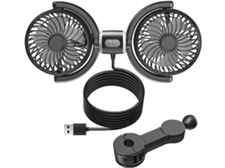 Ventilador Duplo Para Encosto De Banco Carro, Usb, Resfriamento Potente
