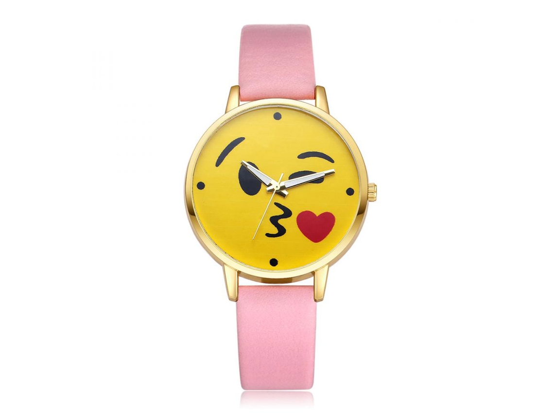 Reloj De Pulsera Analógico De Cuarzo Con Correa Pu Color Rosa Ivpai