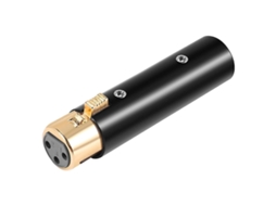 Adaptador Lurelia de 3 pinos XLR macho/fêmea, áudio para microfones, mesa de mixagem, amplificadores e caixas de som ativas.
