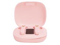 Fone De Ouvido Tws Bluetooth Com Tela Led Display Digital Estéreo Para Esportes Rosa Cv‑16