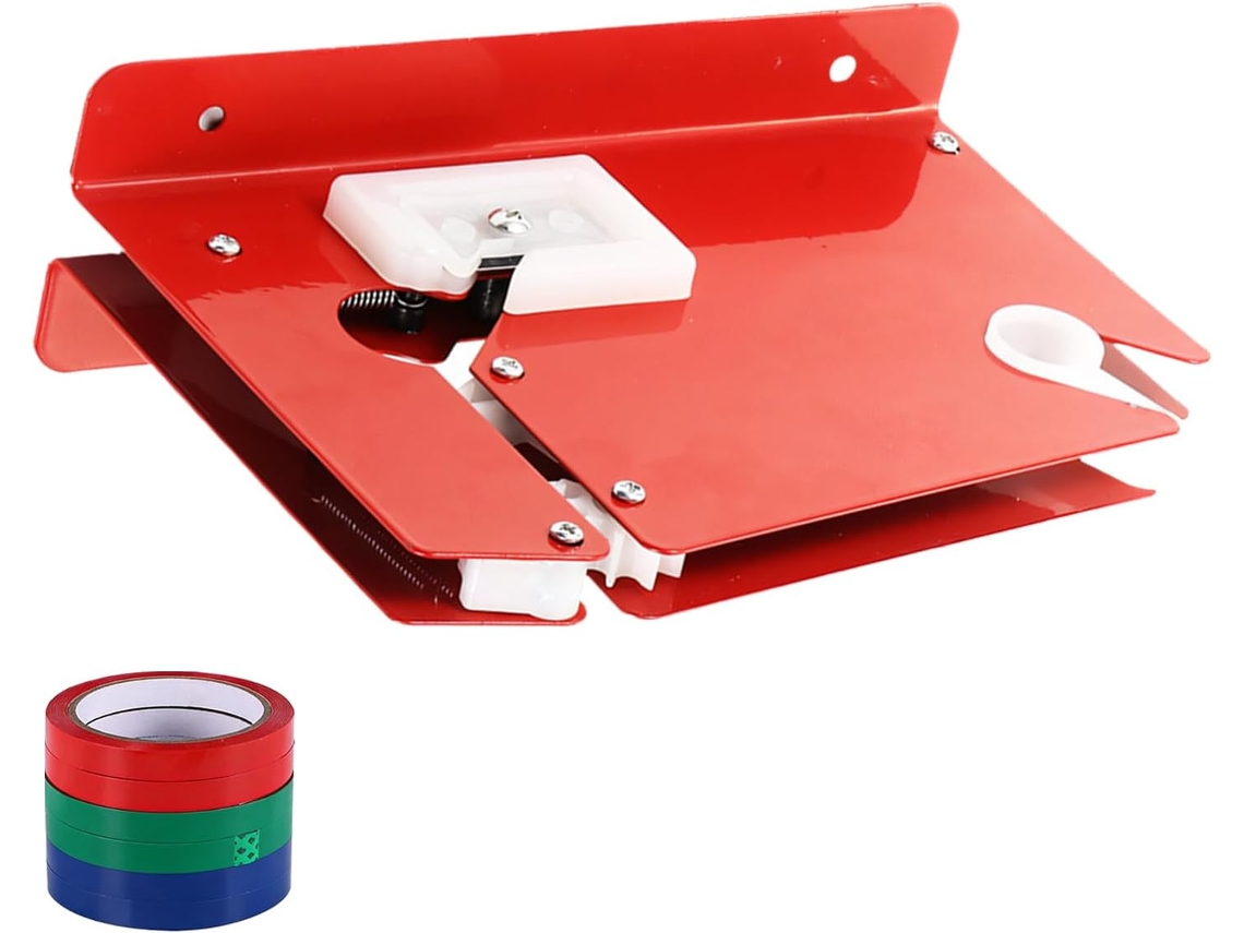 Dispensador manual para adesivo termocolante, conjunto para selar sacos, inclui 6 rolos de adesivo.