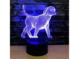 Lâmpada de Led 3D para Cães com Mudança de Cores Interruptor de Mesa Decoração de Mesa Perfeita Luminária de Mesa Pequena Presente Criativo