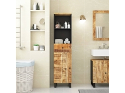 Vidaxl Armário De Casa De Banho 38x33x160 Cm Mangueira Maciça